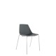 Polypropylene Shell Chair 4-Leg Chrome Steel Frame